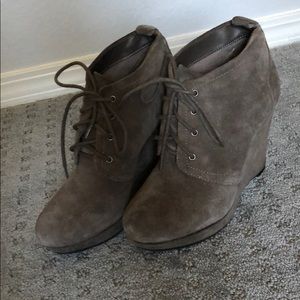 Jessica Simpson leather wedge bootie CATCHER